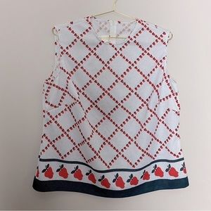 Vintage Teacher Apple Top retro Shirt sleeveless fun for school‎